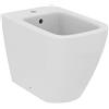 Ideal Standard - i.life B, Bidet a terra filoparete, Con foro per la rubinetteria, Con foro troppopieno, Bianco