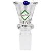 Weedness Testa di Vetro per Bong 18,8 mm Imbuto di Taglio - Testa Plug-in Adattatore per chillum Accessori per Bong Testa Attacco per Testa Ciotola