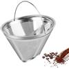 Lnjya Filtri Caffe Americano filtro caffè riutilizzabile in Acciaio Inox permanente filtro caffè Misura 4 con Manico per Macchina da caffè americano
