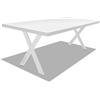 FRANKYSTAR Tavolo da pranzo in legno e metallo con piedi a X