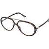 Tom Ford FT5838-B 052 | Occhiali da Vista Graduati | Prova Online | Plastica | Pilot | Marrone, Havana | Adrialenti