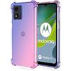 DEDUX Cover per Motorola Moto E13, Custodia Trasparente Gradiente Protettivo TPU Case, Ultra Sottile Rinforzo a Quattro Angoli Cover (Blu/Rosa)