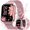 AIMIUVEI 2024 Smartwatch Donna Chiamate Bluetooth 5.3, 1.83 Orologio Smartwatch con 3 Cinturini 24H Cardiofrequenzimetro SpO2 Sonno Ciclo Mestruale 20+modalità Sport IP68 per iOS Android Rosa Regalo