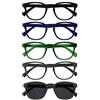 OPULIZE Pop 5 Pacco Occhiali Da Lettura Con Lettore Sole Retrò Giro Nero Blu Verde Grigio Uomo Donna RRRRS2-13677 +3,50