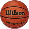 Wilson, Pallone da basket, Sensation, Arancione, Misura 6, Gomma, Uso all'interno e all'esterno, WTB9118XB0601