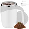 YOYIAG Tazza da caffè automatica magnetica: 380 ml, tazza da caffè auto-commovente, ricaricabile USB, tazza da caffè elettrica auto-commovente per caffè, latte, cioccolata calda (bianco)