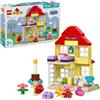LEGO DUPLO La Casa del Compleanno di Peppa Pig, Giochi Creativi per Bambine e Bambini da 2 Anni in su con 3 Personaggi, Orsacchiotto Giocattolo e Torta di Compleanno, Playset Educativo 10433
