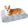 XIEMINLE Letto per cani grande, lavabile, calmante, con fondo antiscivolo, tappetino in peluche per cani, materasso ortopedico per cani, divano letto con rivestimento rimovibile, 75 x 50 x 7 cm,