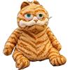 OUKEYI Gatto arancione grasso di peluche a forma di gattino, realistico, giallo, per bambini, regalo di compleanno (30 cm)
