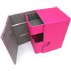 docsmagic.de Premium Magnetic Tray Box (100) Pink + Deck Divider - MTG - PKM - YGO - Porta Mazzo Rosa