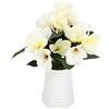 Flair Flower Frangipani in vaso Plumeria, fiori artificiali, decorazione da tavolo, centrotavola, fiori artificiali, piante artificiali, piante d'appartamento, piante artificiali, fiori, decorazione per fiori,