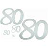 Petra's Bastel News Set di 22 Numeri di Compleanno da 80, in Legno, 25 x 18 x 5 cm