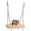 Jadeshay Giocattoli Per Criceti,Altalena in Legno Giochi per Criceti con Campana Accessori Giocattolo per Gabbie per Porcellini d'India Gerbilli Porcellini d'India,Giocattoli da Masticare