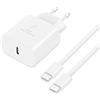 VoltWave Caricabatterie Sumsamg 25W, Caricatore USB C Rapido per Galaxy A34 A55 A54 A53 A52 A35 A25 A15 A14 A13 S24 S23 S22 S21 S20/+/Ultra/S10/Z Flip/Z Fold, con cavo di tipo C da 2 m (Bianco)