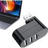 Zceplem Splitter mozzo | Prolunga per 3 porte USB per laptop,Hub multiporta 3.0 o 2.0 per PC, tablet, fotocamera, stampante, ruotabile di 90 o 180 gradi Zceplem
