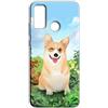 Mixroom - Cover Custodia Back Case in TPU Silicone Morbida per Samsung Galaxy A21S Fantasia Corgi Occhiolino N980