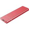 JAWSEU Disco rigido esterno portatile da 1 a 2 TB Hard Disk esterno, Disco rigido ultra sottile compatibile per PC, Mac, desktop, laptop (2TB, rosso)