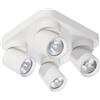 Miratic Plafoniera Soffitto Lampada da Parete Sorgente Luminosa Sostituibile GU10 max.12W (lampadine non incluse) (base quadrata - 4 teste, bianco)