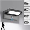 KUKAK Applique da Parete LED Esterno con Sensore di Movimento,22W Lampada da Parete Interno Bianco Freddo 6500K,Lampade Muro 350° Regolabile IP65,Luci da Parete in Alluminio per Corridoio Ingresso Giardini