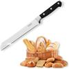 Kuppels SOLID - Coltello da pane con lama ondulata, lama da 20 cm, affilata e tagliente, lucido e antiruggine, manico ergonomico in legno, coltello da pane, coltello da sega