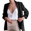 MJGkhiy Giacca Donna Elegante Curvy Coprispalle Giacca da Ufficio Colletto Aperto Lavoro Blazer Aperto Davanti Colletto Cappotto Casual Lavoro Formale Giacca Blazer Donna Corto Fantasia