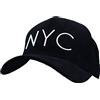 MarkMark New York City NYC Cappello Berretto da baseball regolabile in velluto a coste TR11382, Nero , L