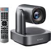 TONGVEO Telecamera per conferenze PTZ 20x Zoom Ottico,TONVEO USB/HDMI/LAN IP Telecamera Streaming Live,1080P 60fps di Videoconferenza Compatibile con Zoom Team vMix OBS Facebook