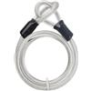 Wisebom Cavo di Sicurezza Bici 120cm x 12mm, Cavo di Sicurezza Acciaio cavo in acciaio intrecciato da 4 piedi con estremità ad anello per Lucchetti Lucchetto a U o Disco