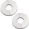 Heuskay 2PCS Split Due Pezzi In Acciaio Inox Cromato Valvola/Copertura Del Rubinetto/Valvola Foro Rubinetto Tappo Argento Foro 51mm