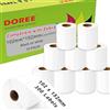 DOREE 10 rotoli di etichette per spedizioni bianche 100 x 150 mm, compatibili con Zebra GK420D/GX420D/GK420T/GX420T/ZD620/ZD500R/ZT230/ZT410, 300 etichette/rotolo, nucleo 25 mm (1 LZ-102-152-25).