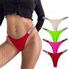 Meshal Perizoma sexy da donna, mutandine in cotone con retro a T, confezione da 5 pezzi, Confezione da 4 pezzi, Small