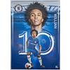 Be The Star Posters Chelsea FC 2019/20 Willian Action Poster - Prodotto con Licenza Ufficiale - Disponibile nelle Taglie A3 e A2 (A2)