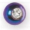 Inverness orecchini pallina cristallo 4mm anodizzato blu titanio r530c
