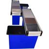D.L. SERVICE Banco cassa statico - Doppio modulo - cm 260 Blu