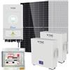 V-TAC SOLAR KIT FOTOVOLTAICO 6,15KW MONOFASE TIER1 INVERTER DEYE V-TAC 6KW ACCUMULO 10,2KW VT-410KIT-615-6-25A -LEDKIT410T-6-2X5-GREY