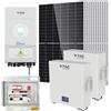 V-TAC SOLAR KIT FOTOVOLTAICO 4,92KW MONOFASE TIER1 INVERTER DEYE V-TAC 5KW ACCUMULO 10,24KW VT-410KIT-492-5-2X5-LEDKIT410T-5-2X5-GREY