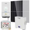 V-TAC SOLAR KIT FOTOVOLTAICO 4,92KW MONOFASE TIER1 INVERTER DEYE V-TAC 5KW ACCUMULO 5,12KW VT-410KIT-492-5-5A-LEDKIT410T-5-5-GREY