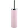 MSV - Scopino per WC con Supporto - Acciaio Inossidabile e Acciaio - per riporre Accessori per Doccia e Vasca - Ø 10 x 40 cm - Rosa Chiaro - Ideale per Prodotti per la Cura Personale