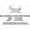 Handmade Khanjeera Mano Tamburo Batteria/Percussioni Dhapli Capra Pelle Cover Legno Pro