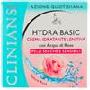 Clinians Hydra Basic Crema Ricca Idratante Lenitiva Con Acqua Di Rose Per Pelli Secche E Sensibili 50ml