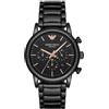 Emporio Armani Orologio Uomo, movimento cronografo al quarzo, cassa in ceramica nera 43 mm con cinturino in ceramica, AR1509