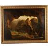 Quadro Antico Dipinto con Soggetto Mitologico Olio su Tela XIX Secolo