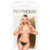 Penthouse Tanga in pizzo trasparente con fiocchi aperti - Penthouse Hot Getaway (nero) - M/L