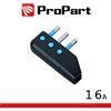 ProPart Spina 16A 2P+T uscita cavo 90° nera polybag