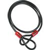 ABUS Cobra 10 loop cable - cavo in acciaio rivestito in plastica - sicurezza per accessori di biciclette e moto - lunghezza 2,2 metri, spessore 10 mm, nero