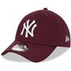 New Era New York Yankees MLB League Essential Rosso Vino 39Thirty Berretto Elasticizzato