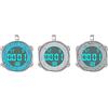 JewelryWe orologio da tasca uomo donna orologio al quarzo digitale 30 m impermeabile data settimana calendario sveglia orologio sportivo con collana in pelle orologio a catena regalo