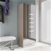 DEGHI Scarpiera armadio 70x180 cm effetto rovere con 2 ante a specchio e 7 ripiani - Boos