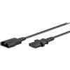 Goobay 68602 Prolunga per apparecchi freddi, 1.5 m, Nero