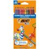 BIC KIDS Matita colorata Evolution Stripes - colori assortiti - Bic - conf. 12 pezzi (unità vendita 1 pz.)